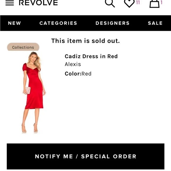 Alexis Cadiz Red Silk Dress - Picture 2 of 11